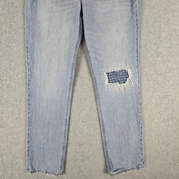 Old Navy Jeans Womens Size 4 High Rise Slouchy Straight Button Fly 29" Waist - Picture 4 of 16